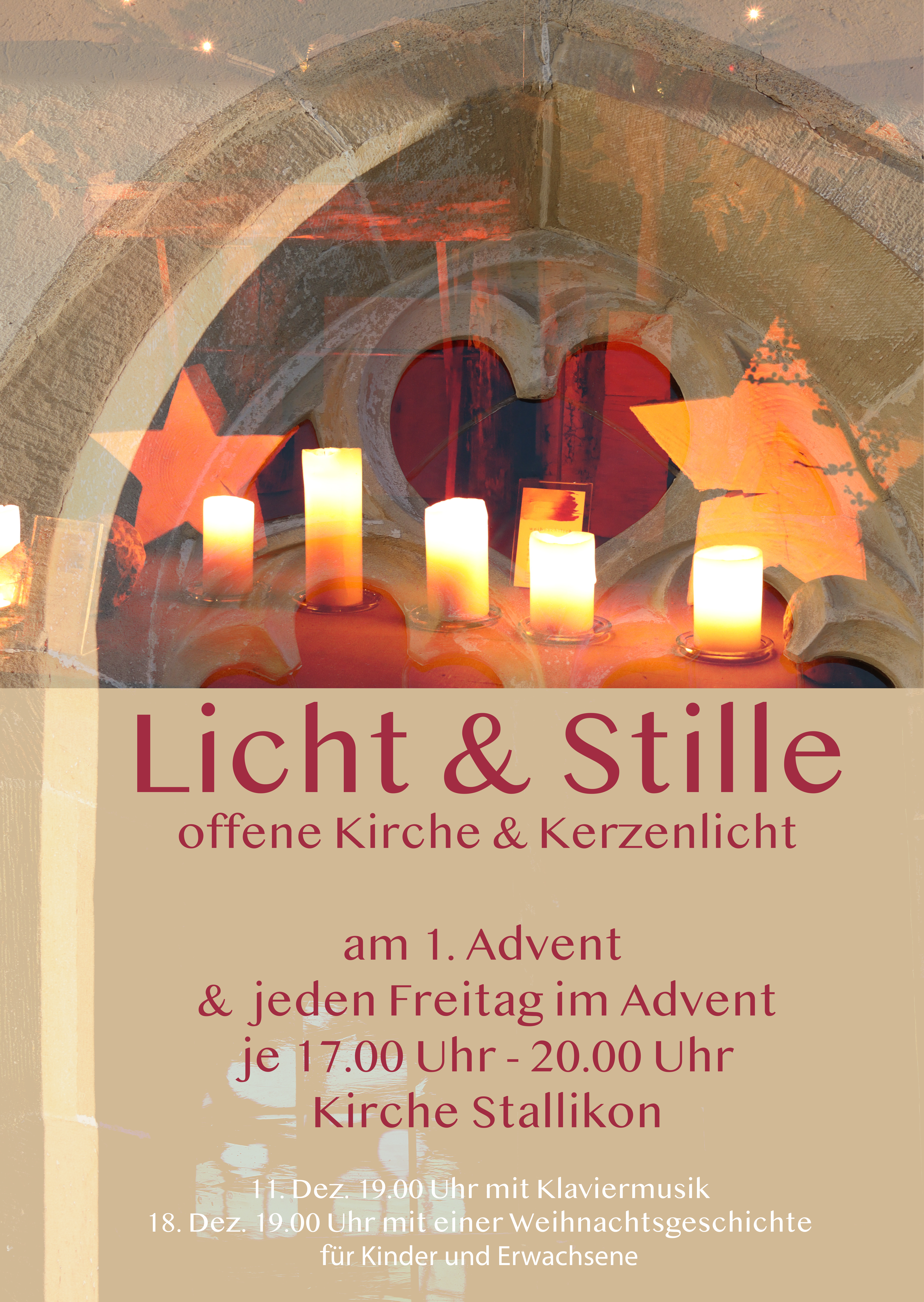 Licht und Stille: Offene Kirche und Kerzenlicht